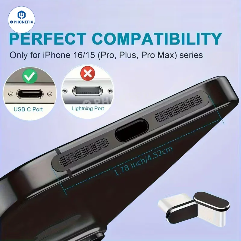 Type-C Dust Plug Speaker Dustproof Net for iPhone 17/16/15 Android - Image 6