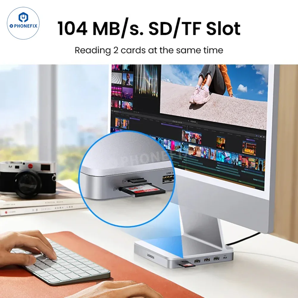 UGREEN 7 In 1 1000Mbps USB C HUB CM522 5Gbps SD/TF  For iMac - Image 3