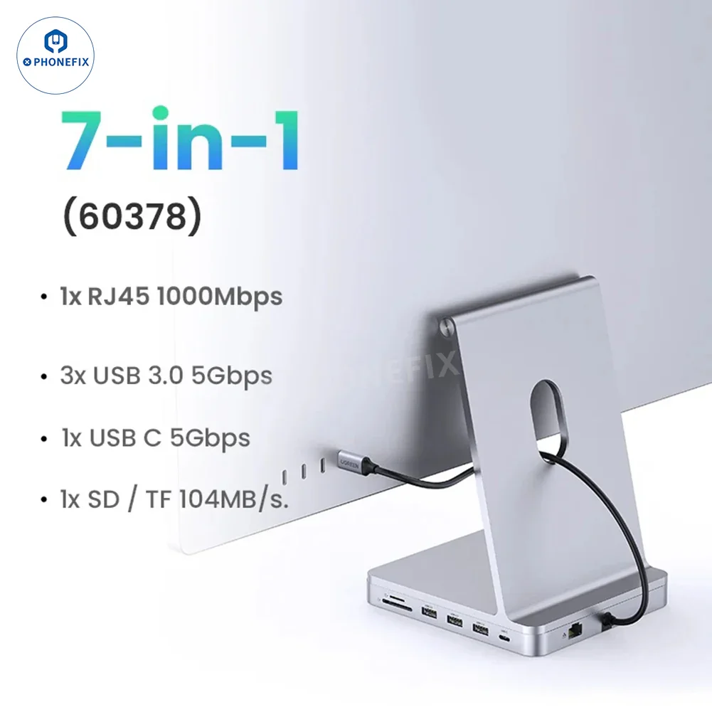 UGREEN 7 In 1 1000Mbps USB C HUB CM522 5Gbps SD/TF  For iMac - Image 5