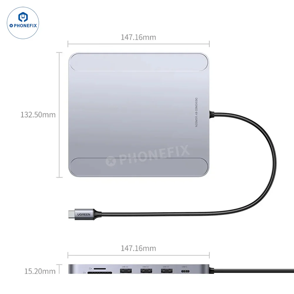 UGREEN 7 In 1 1000Mbps USB C HUB CM522 5Gbps SD/TF  For iMac - Image 6