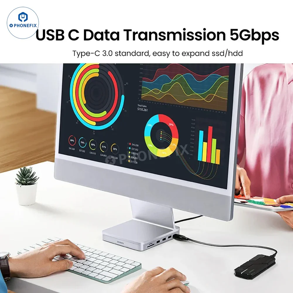 UGREEN 7 In 1 1000Mbps USB C HUB CM522 5Gbps SD/TF  For iMac - Image 7