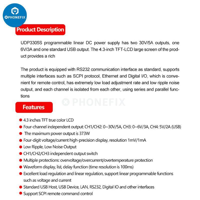 UNI-T UDP3000S Series DC Power Supply 30V 5A Voltage Regulator - Image 7