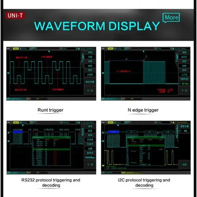 UNI-T UPO8102S Soldering Repair Dedicated Oscilloscope 2 Channels - Image 5