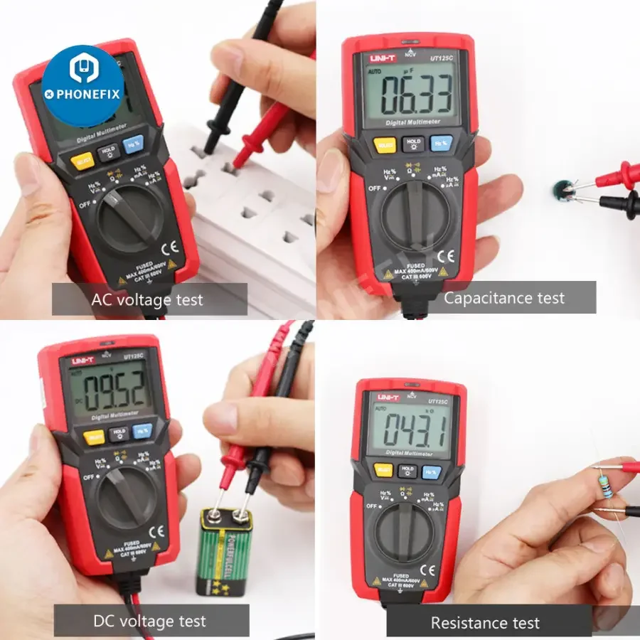 UNI-T UT125C Mini Digital Multimeter Capacitance Resistance Tester - Image 4