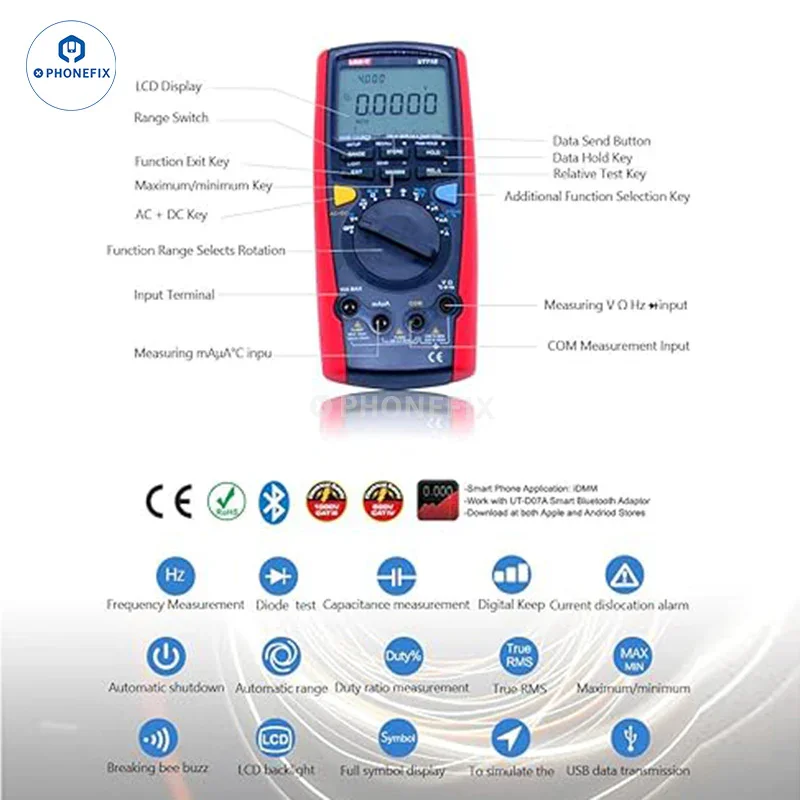 UNI-T UT71 Series Smart Digital Multimeter Current Voltage Tester - Image 7