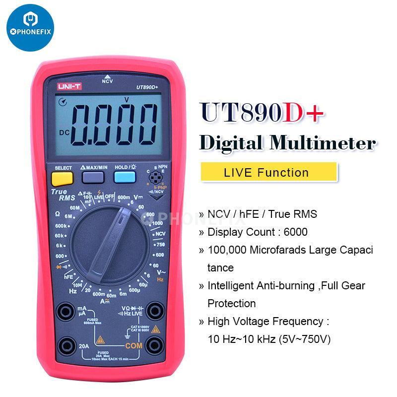 UNI-T UT890C/D+ True-RMS LCD Digital Multimeter Capacitance Meter - Image 8