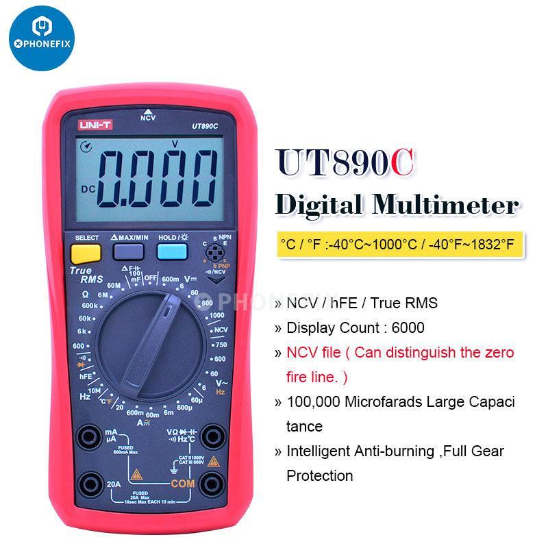UNI-T UT890C/D+ True-RMS LCD Digital Multimeter Capacitance Meter - Image 9