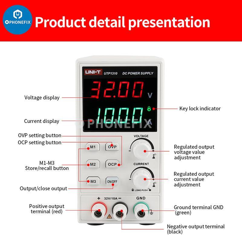 UNI-T UTP1310 32V 10A DC Regulated Power Supply 4-digit Display - Image 3
