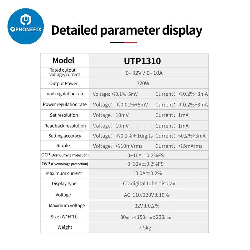UNI-T UTP1310 32V 10A DC Regulated Power Supply 4-digit Display - Image 5