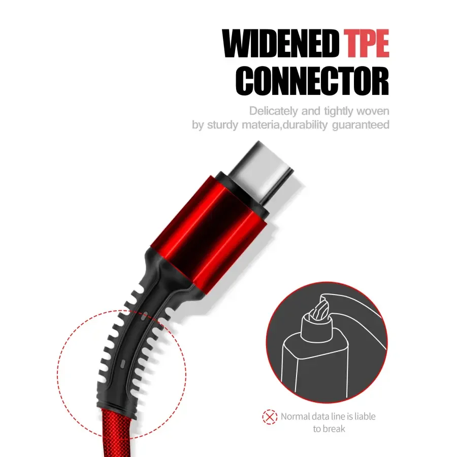 Universal 3in1 USB Charging Cable Type-C Cable For iPhone Android - Image 8