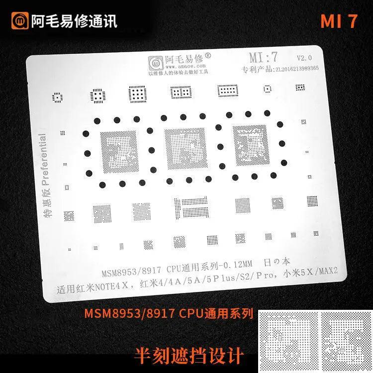 Universal Amaoe CPU BGA Reballing Stencil For Xiaomo Redmi Repair - Image 11