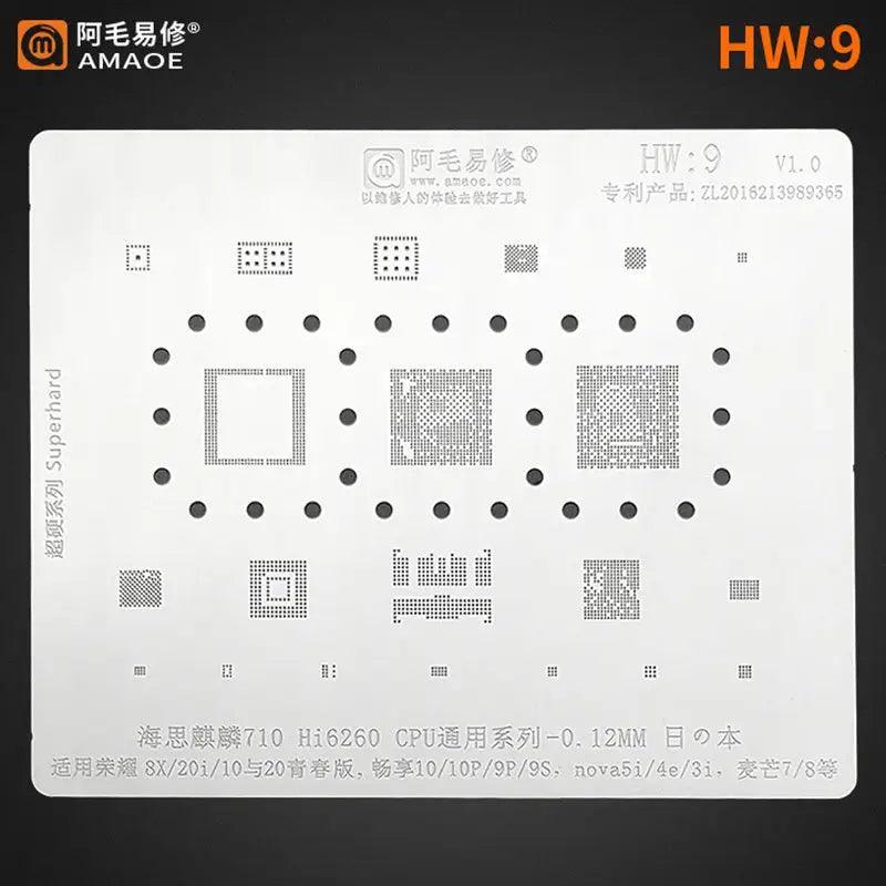 Universal Amaoe CPU BGA Reballing Stencil For Xiaomo Redmi Repair - Image 13
