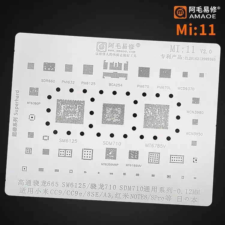 Universal Amaoe CPU BGA Reballing Stencil For Xiaomo Redmi Repair - Image 15