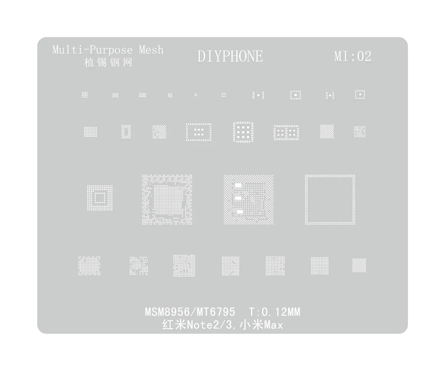Universal Amaoe CPU BGA Reballing Stencil For Xiaomo Redmi Repair - Image 24