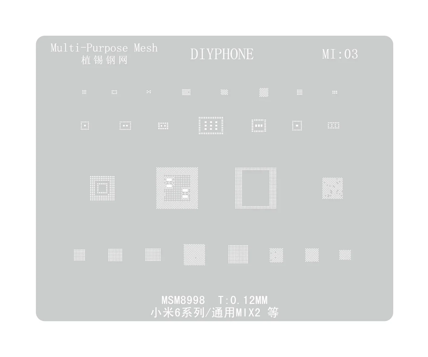 Universal Amaoe CPU BGA Reballing Stencil For Xiaomo Redmi Repair - Image 25