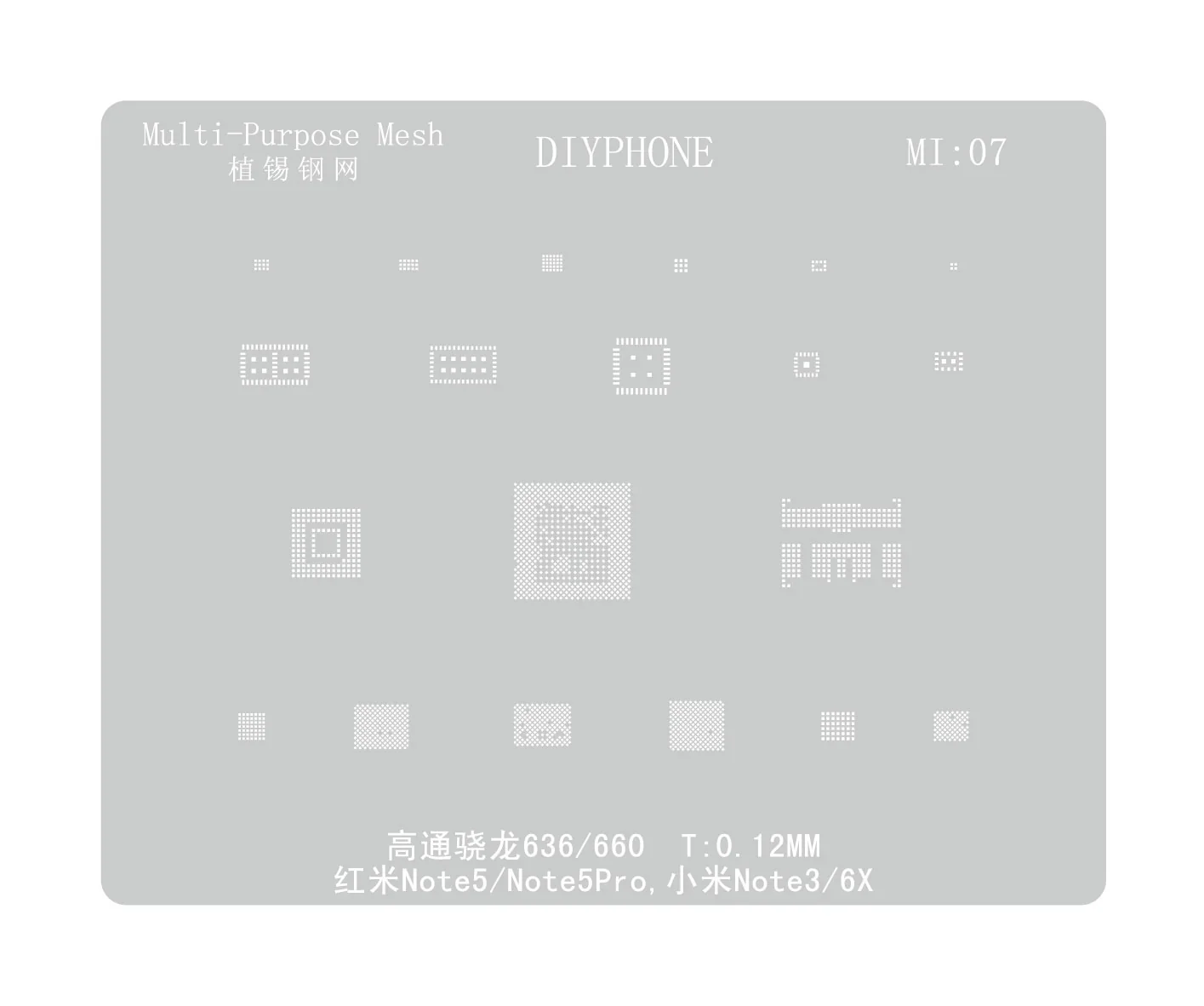 Universal Amaoe CPU BGA Reballing Stencil For Xiaomo Redmi Repair - Image 28