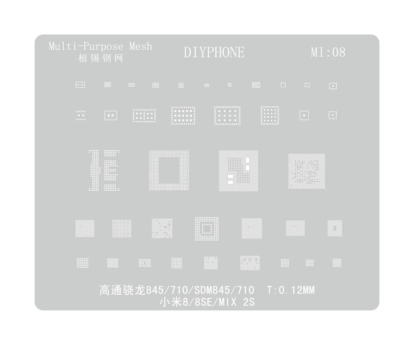 Universal Amaoe CPU BGA Reballing Stencil For Xiaomo Redmi Repair - Image 29