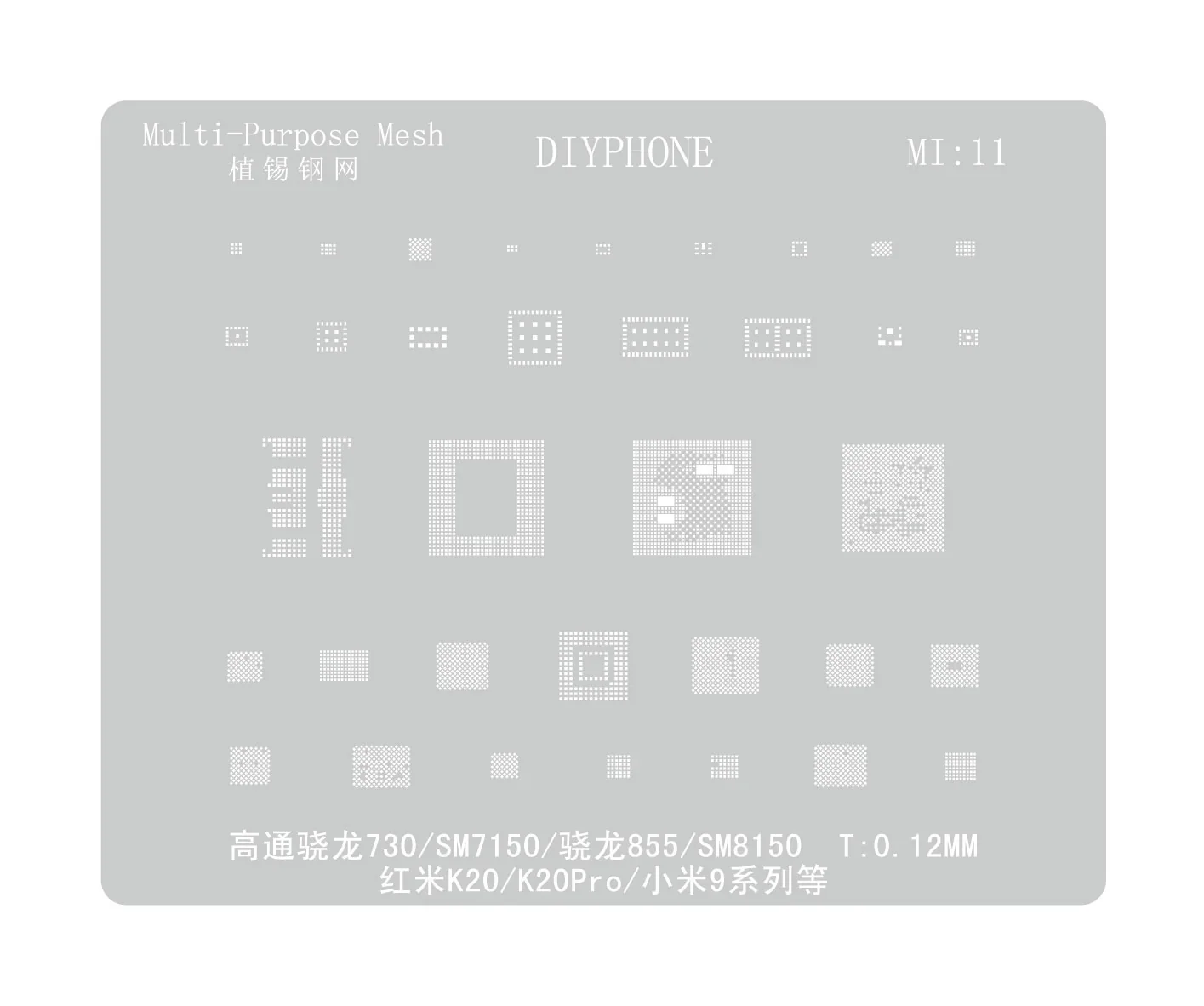 Universal Amaoe CPU BGA Reballing Stencil For Xiaomo Redmi Repair - Image 32