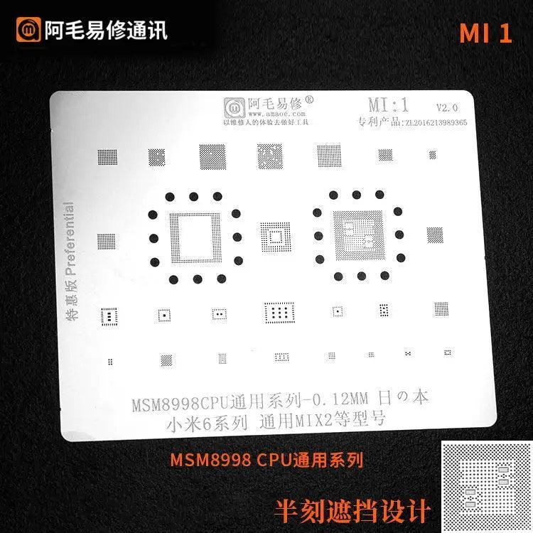 Universal Amaoe CPU BGA Reballing Stencil For Xiaomo Redmi Repair - Image 5