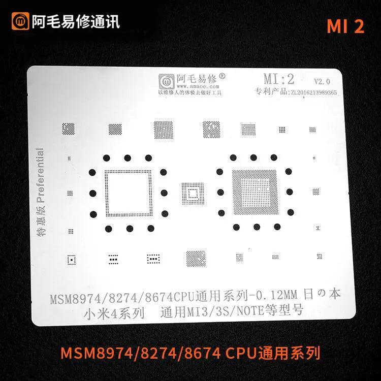 Universal Amaoe CPU BGA Reballing Stencil For Xiaomo Redmi Repair - Image 6