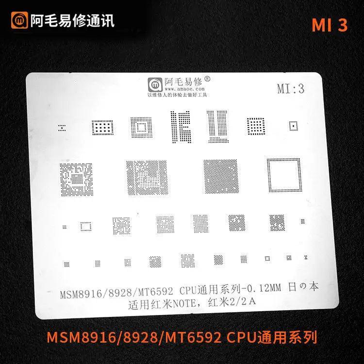 Universal Amaoe CPU BGA Reballing Stencil For Xiaomo Redmi Repair - Image 7