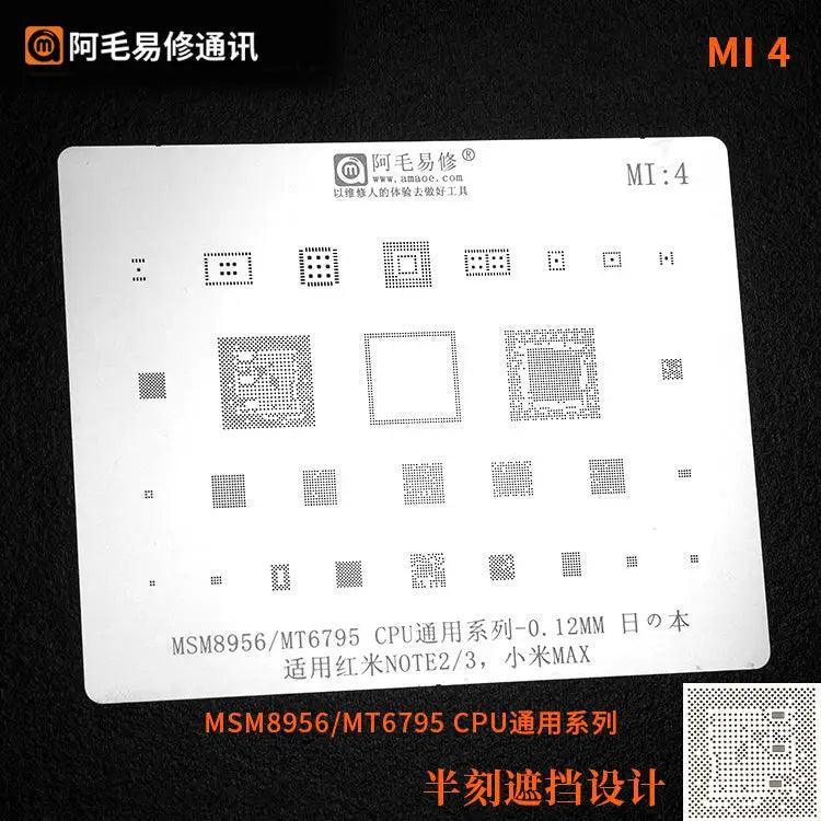 Universal Amaoe CPU BGA Reballing Stencil For Xiaomo Redmi Repair - Image 8