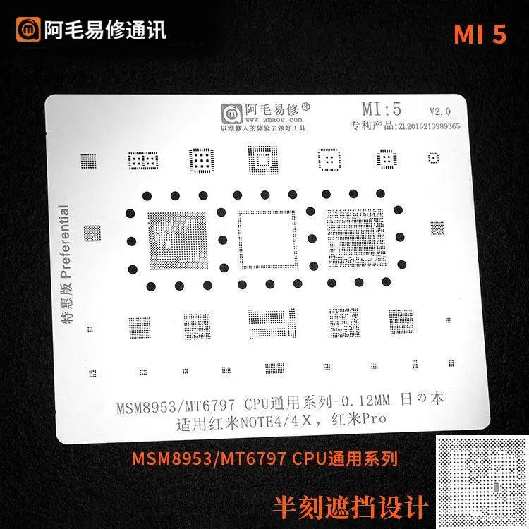 Universal Amaoe CPU BGA Reballing Stencil For Xiaomo Redmi Repair - Image 9