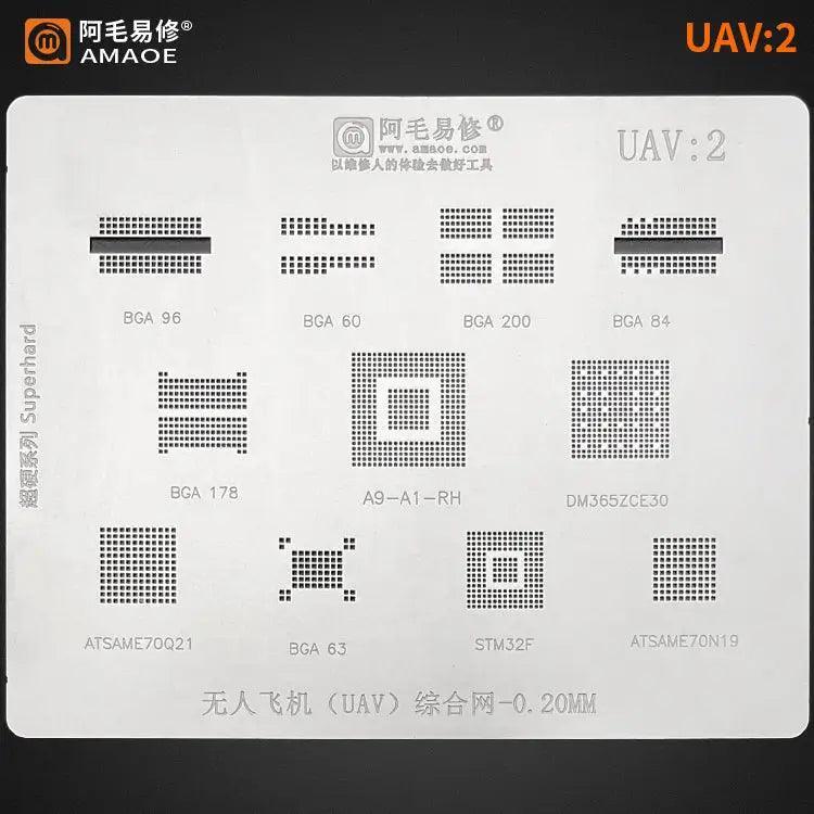 Universal Drones RC BGA Reballing Stencil Kit Motherboard Repair - Image 2
