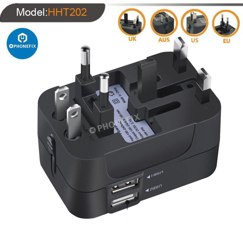 Universal Dual USB Travel Adapter Phone Conversion Plug Charger - Image 2