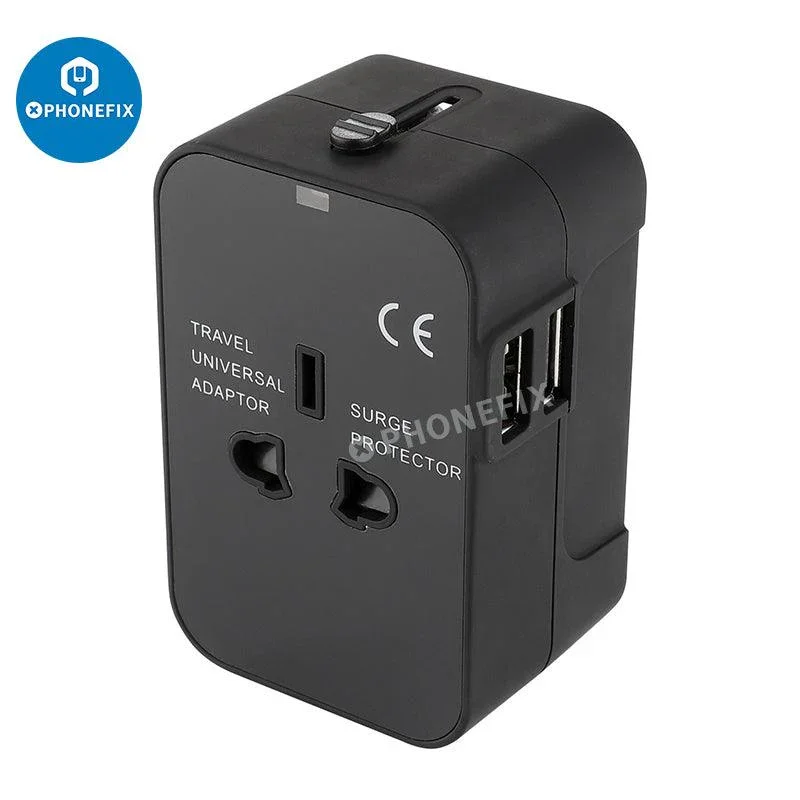 Universal Dual USB Travel Adapter Phone Conversion Plug Charger - Image 4