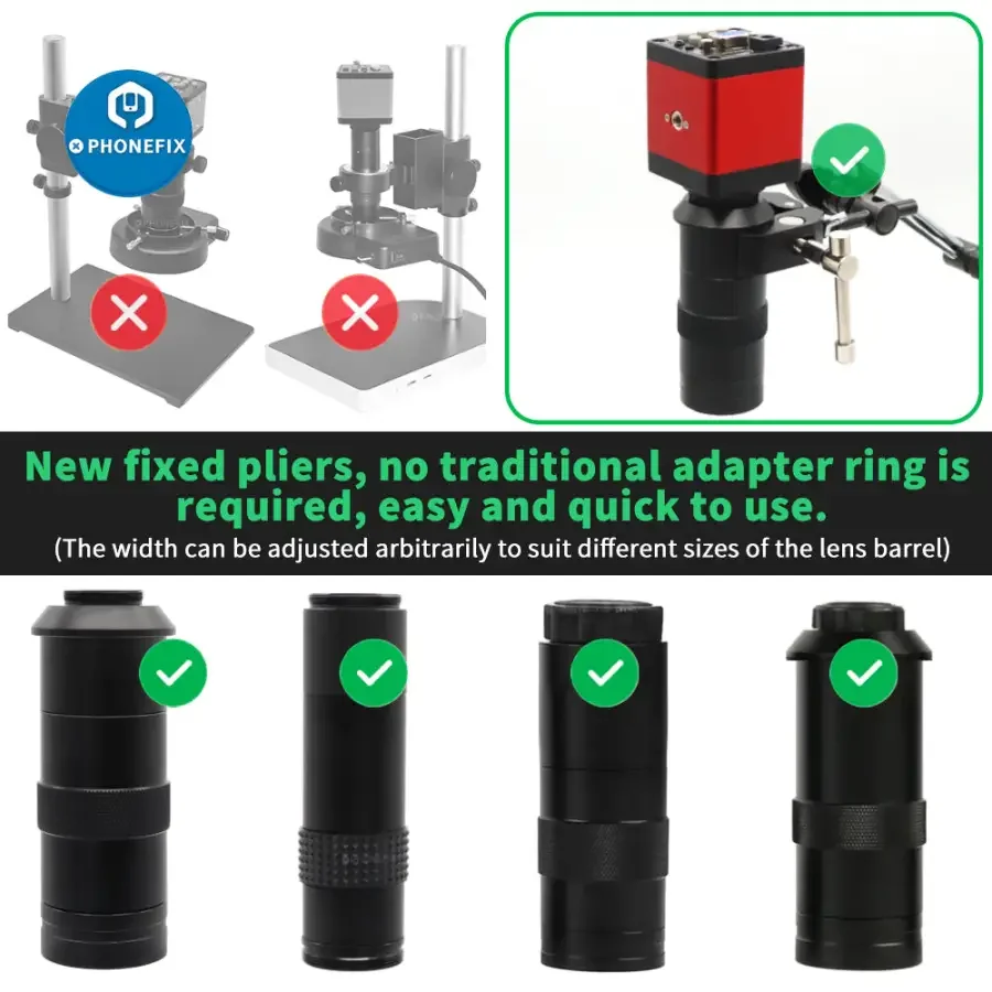 Universal Microscope Holder 360° Rotatable Bracket Articulating Arm Super Clamp - Image 3