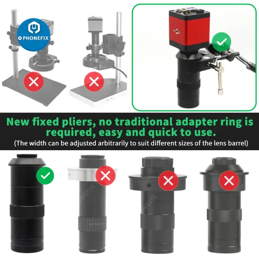 Universal Microscope Holder 360° Rotatable Bracket Articulating Arm Super Clamp - Image 4