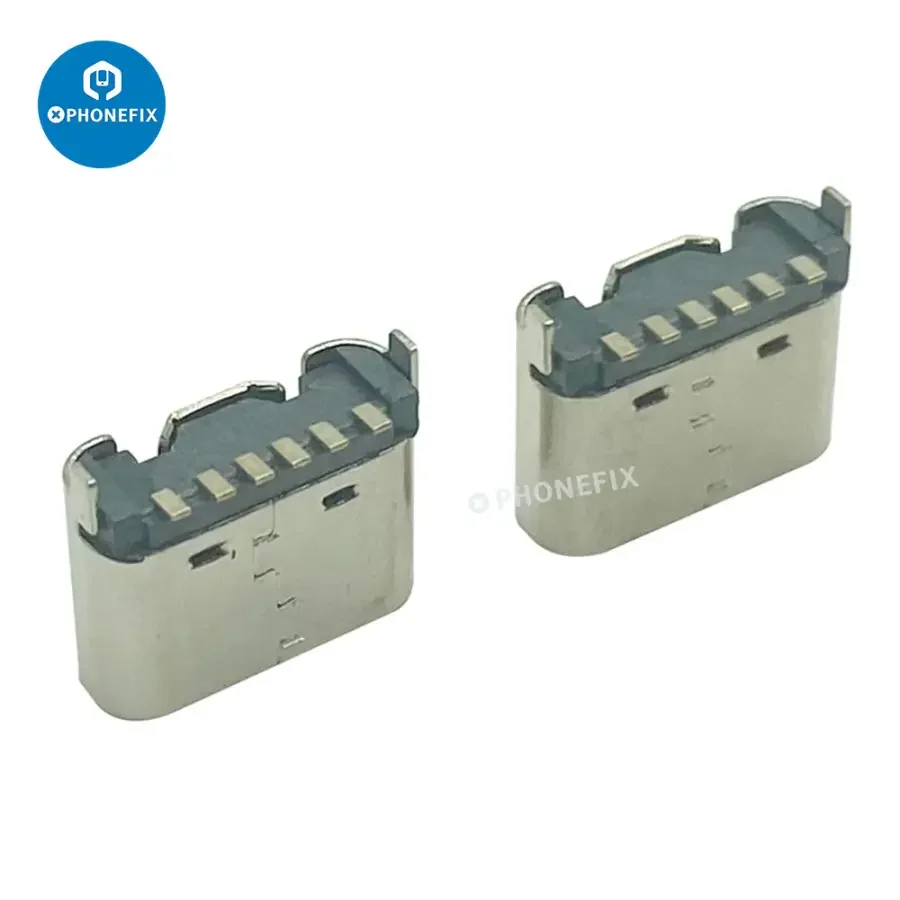USB 3.0 Type C 6Pin Female Plug Vertical Jack Charging Connectors