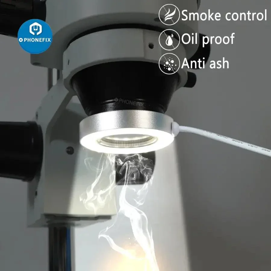 USB 60 LEDs Ring Light Microscope illuminator Adjustable Brightness - Image 2