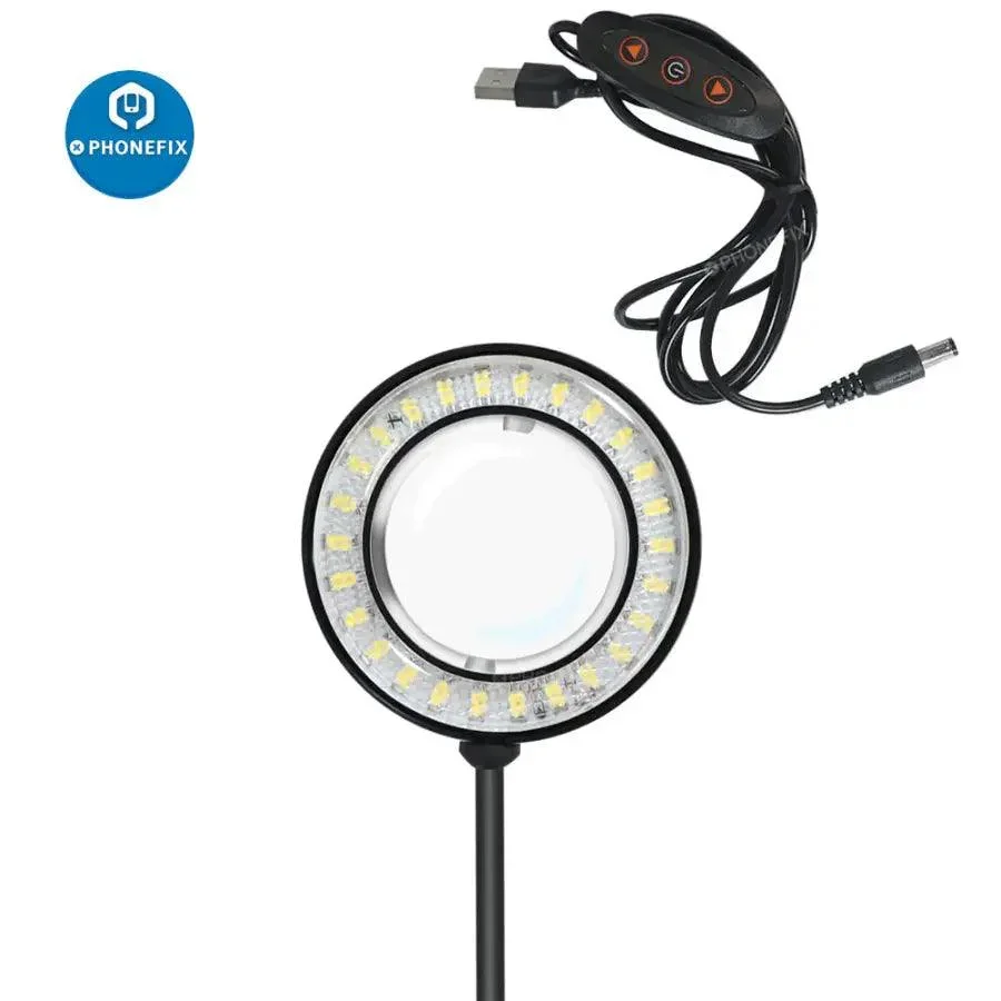 USB 60 LEDs Ring Light Microscope illuminator Adjustable Brightness - Image 4