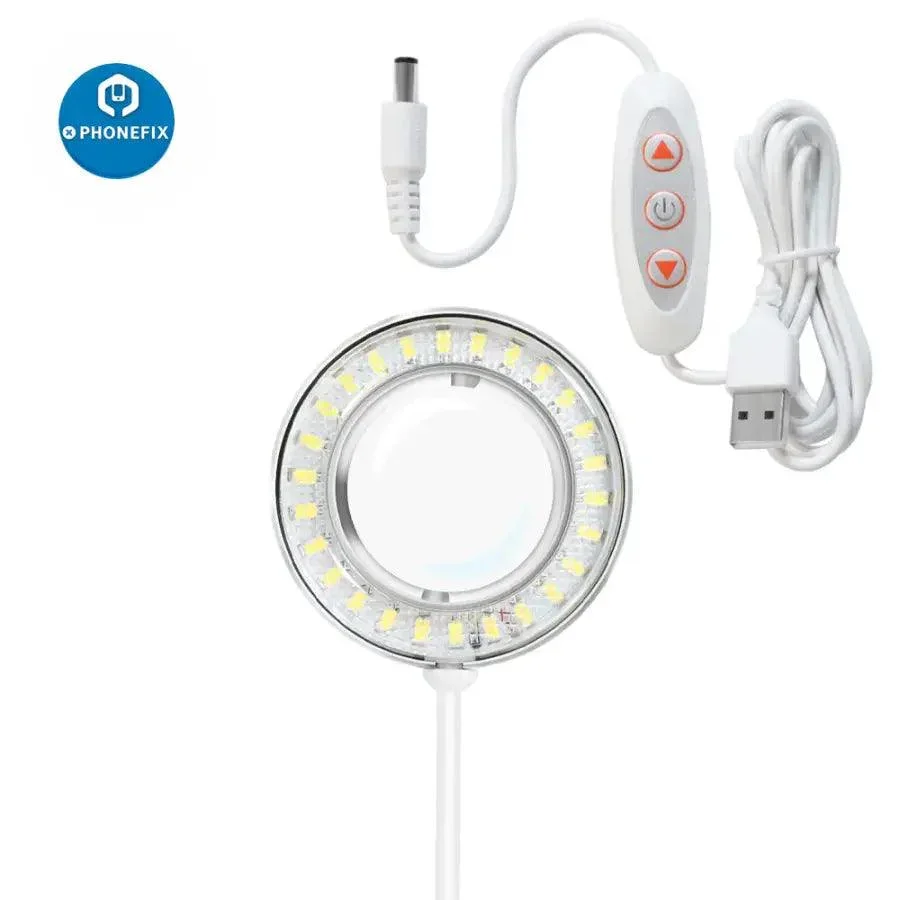 USB 60 LEDs Ring Light Microscope illuminator Adjustable Brightness - Image 5