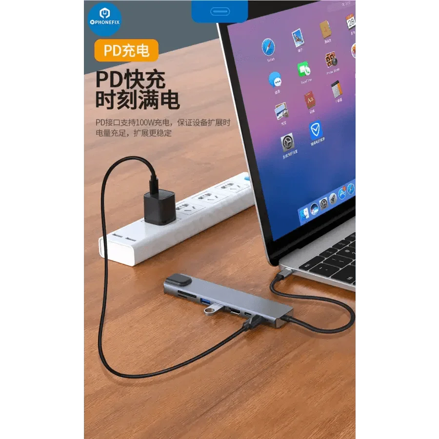 USB C Hub 12-in-1 Type-C Docking Station PD Fast Charge - Image 15