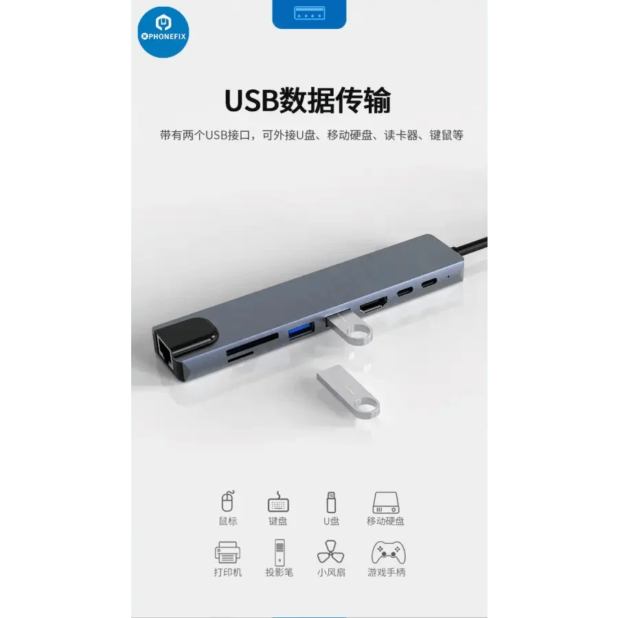 USB C Hub 12-in-1 Type-C Docking Station PD Fast Charge - Image 16