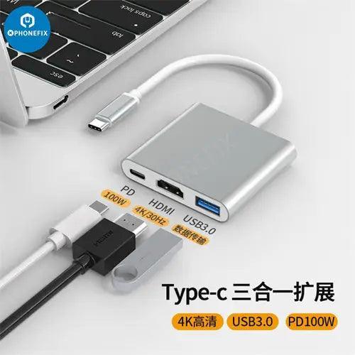 USB C Hub 12-in-1 Type-C Docking Station PD Fast Charge - Image 3