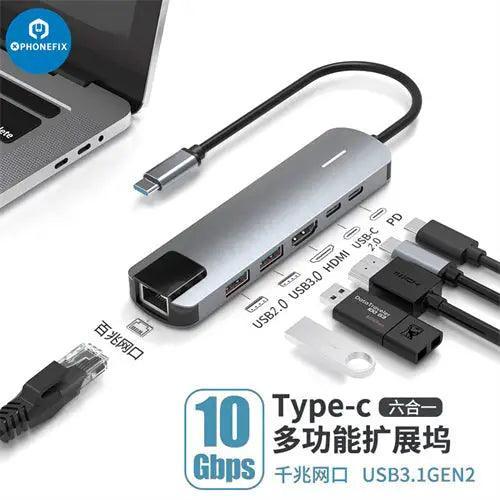 USB C Hub 12-in-1 Type-C Docking Station PD Fast Charge - Image 6
