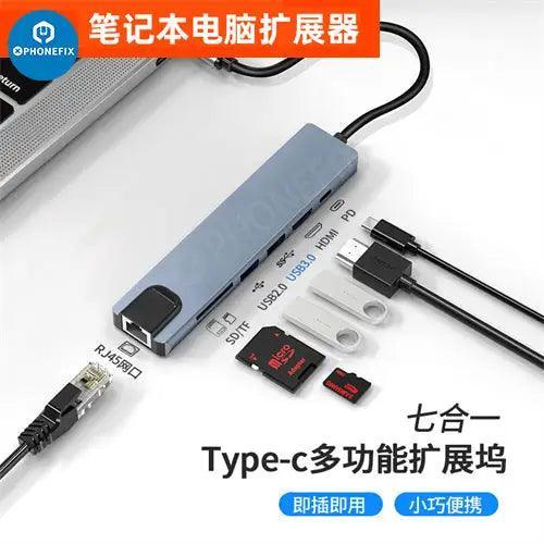 USB C Hub 12-in-1 Type-C Docking Station PD Fast Charge - Image 7