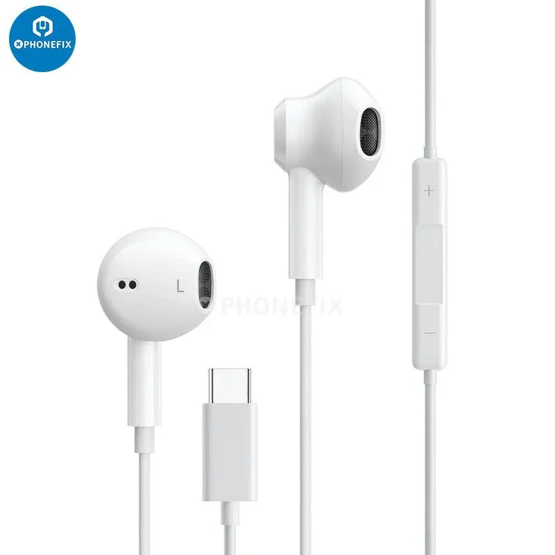 USB-C Lightning Connector EarPods Wired Headphone For iPhone iPad MacBook - Image 4