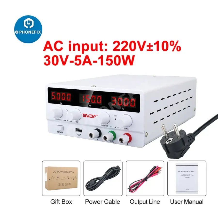 USB DC Regulated Laboratory Power Supply Adjustable Stabilizer - Image 12