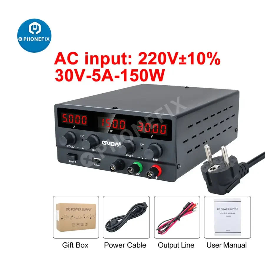 USB DC Regulated Laboratory Power Supply Adjustable Stabilizer - Image 13