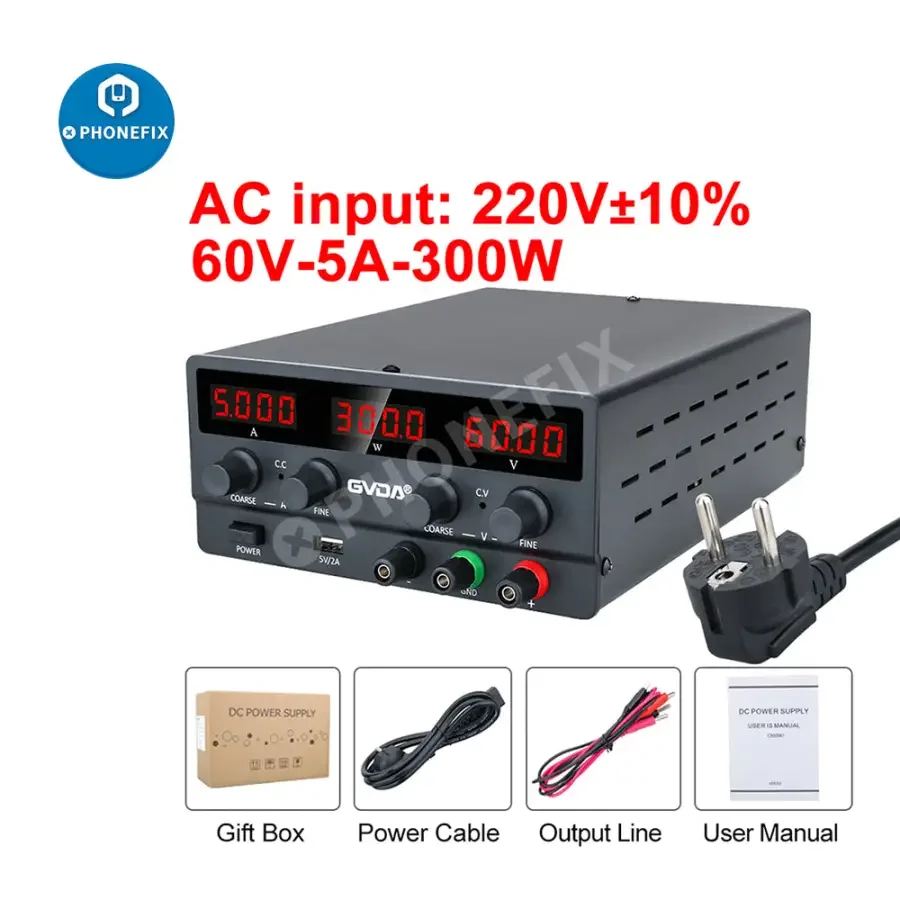 USB DC Regulated Laboratory Power Supply Adjustable Stabilizer - Image 18