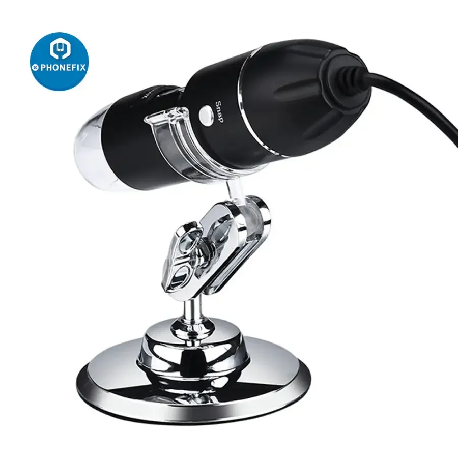 USB Digital Microscope Camera Endoscope 8 LED Magnifier With Stand - Image 2
