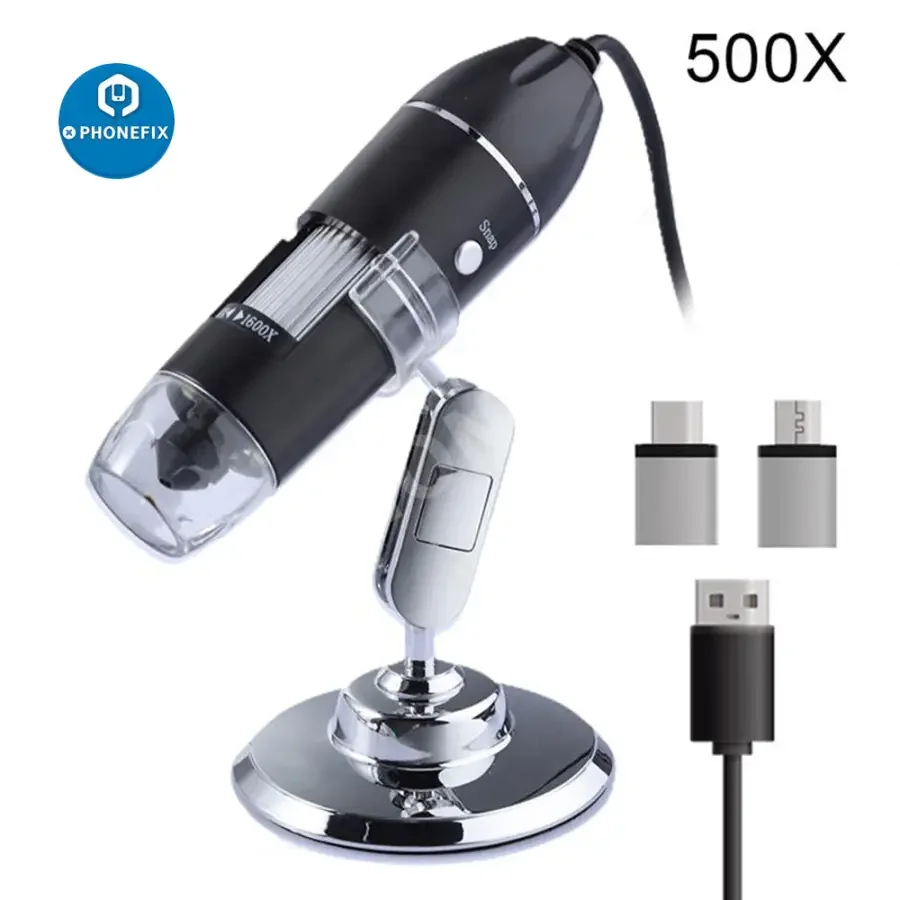 USB Digital Microscope Camera Endoscope 8 LED Magnifier With Stand - Image 8