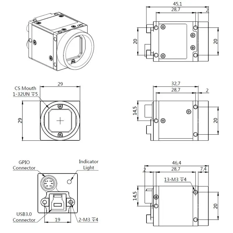 USB3.0 Vision Industrial Camera 5.0MP Color Global Shutter With SDK - Image 24