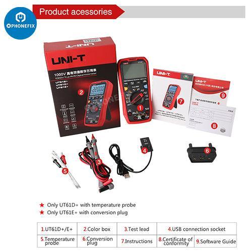 UT61 Series Professional Digital Multimeter True-RMS Phone Test Tool - Image 10