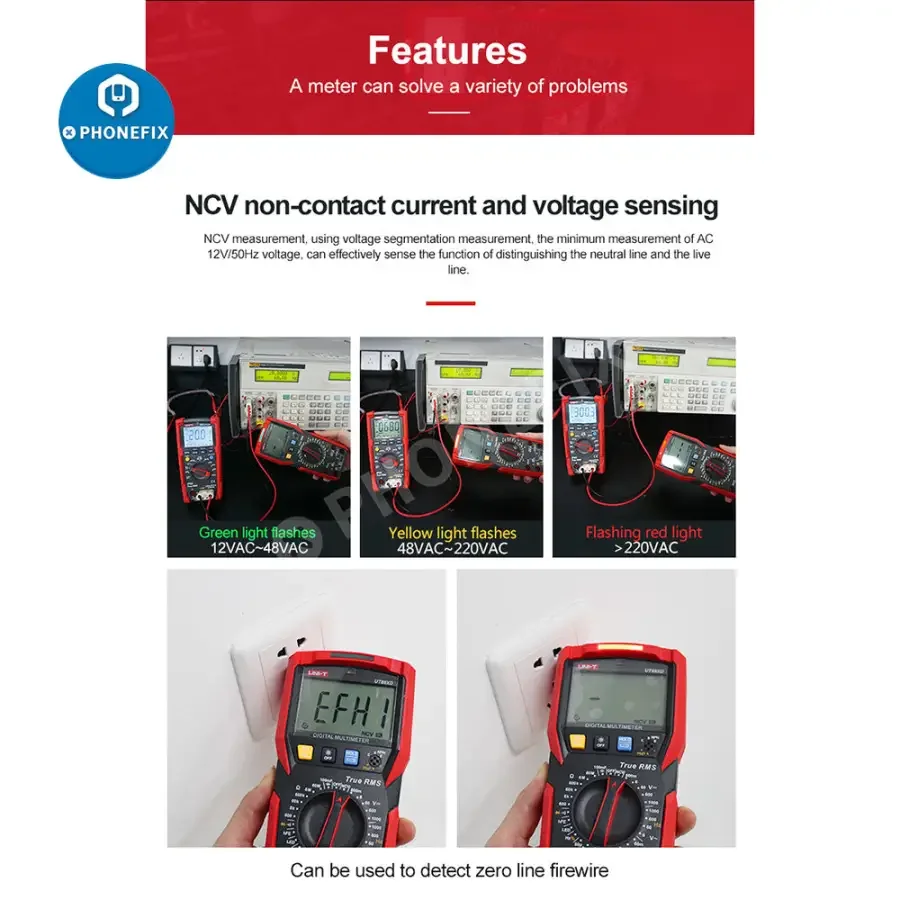 UT89XD LED Multimeter Smart Capacitance Voltage Current Tester - Image 10